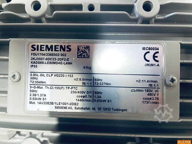 Gear motor Siemens KADS69-LE80MD4E-L4NH(2)