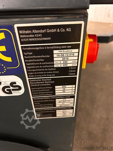 Scie de calibrage Altendorf F 45 EvoDrive