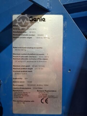 Piattaforma di lavoro telescopica articolata Genie Z-30/20N RJ