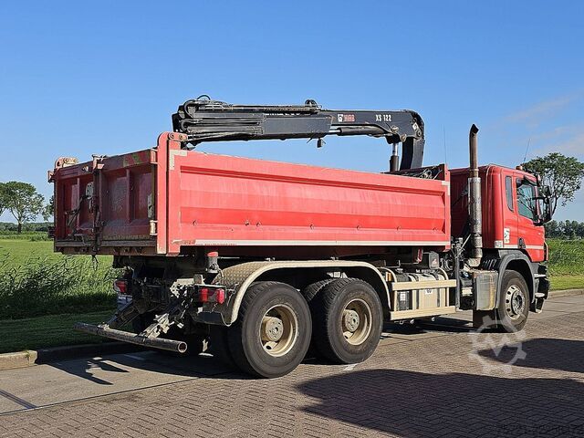 Camion-benne avec grue SCANIA P410 HIAB XS122
