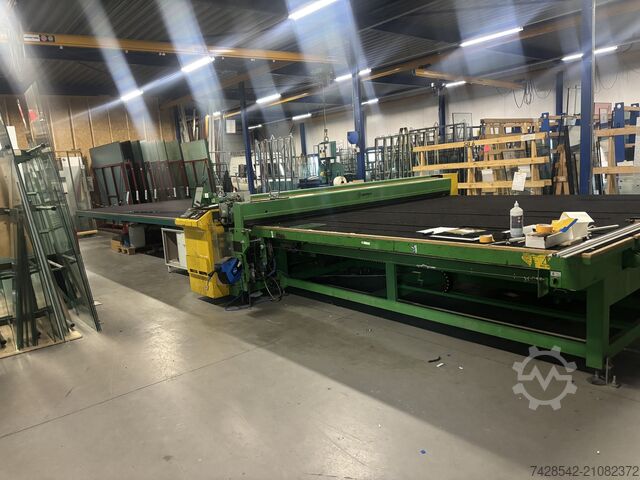 Glass cutting table and feed table Bottero 734 AVL