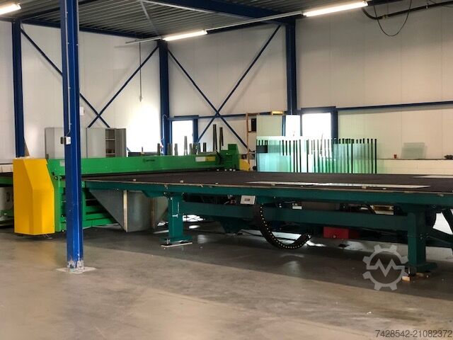 Glass cutting table and feed table Bottero 734 AVL