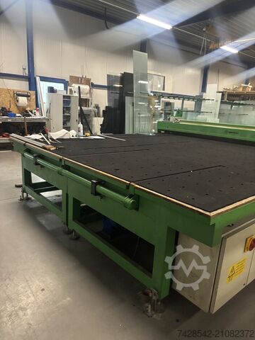 Glass cutting table and feed table Bottero 734 AVL