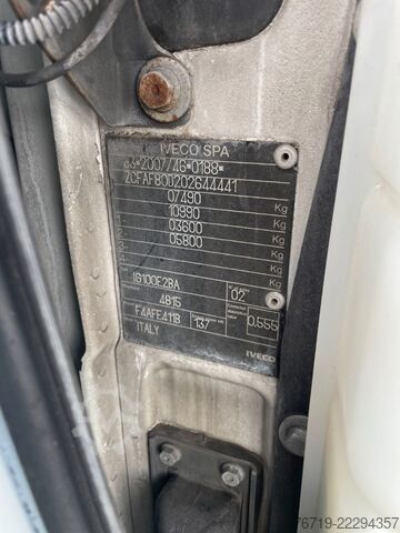 Furgons ar kasti IVECO Eurocargo 80E19 Koffer/LBW 1.Hand