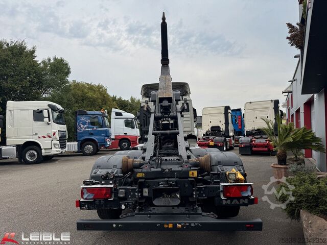 Truk container hook arm (roll-off) MAN TGS 26.460 6x2*Meiller RS21.65*Lift-Lenk*165tkm*