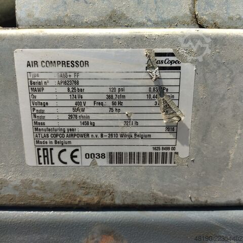 Vijčani kompresor Atlas Copco GA55 FF PLUS