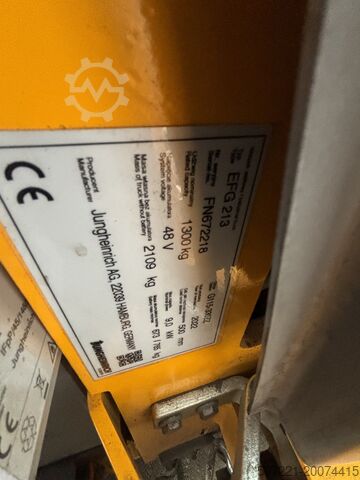 Ηλεκτρικό - 3 τροχοί Jungheinrich EFG 213 Lithium ZVG+ Seitenschieber und Vorschubgabel
