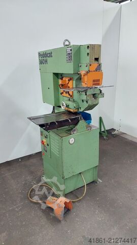 Hydraulic profile steel shear with punch station PEDDINGHAUS Peddicat 360 H