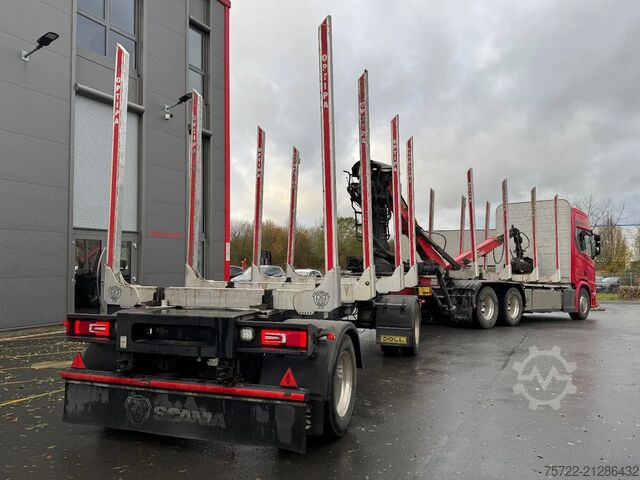 Timber transporter Scania R580 6x4 Kurzholz LKW mit Epsilon M12Z 83