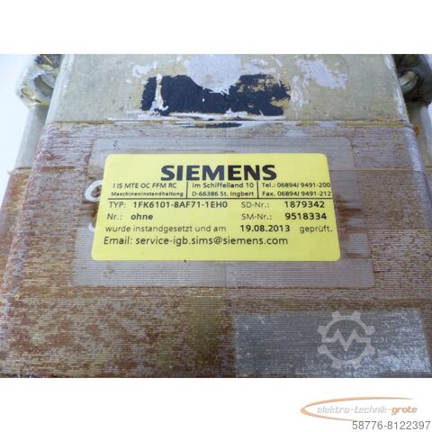 Steuerung Siemens 1FK6101-8AF71-1EH0 Synchronservomotor