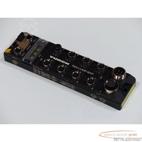Στοιχείο Turck TBEN-L4-8DIP-8DOP Kompaktes Multiprotokoll-I/O-Modul für Ethernet