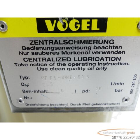 Komponen Vogel MFE5-KW6-S24 Zentralschmierung / Schmierstoffsystem