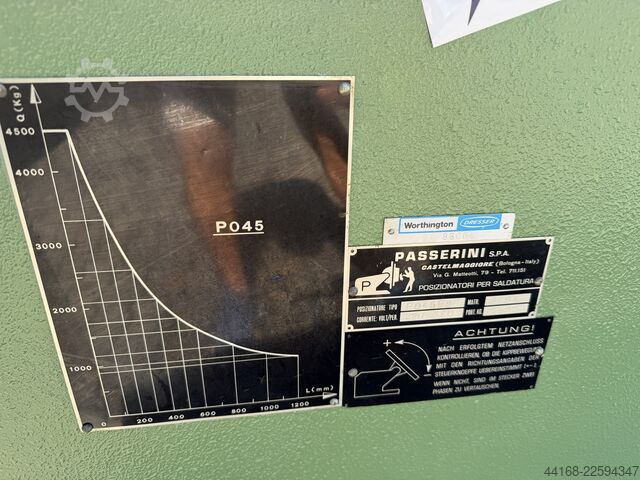 焊接转台、转台、定位器 Passerini PO45 KT 4500 Kg