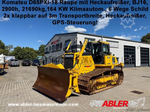 Planierraupe Komatsu D65PXI-18 mit Heckaufreißer GPS
