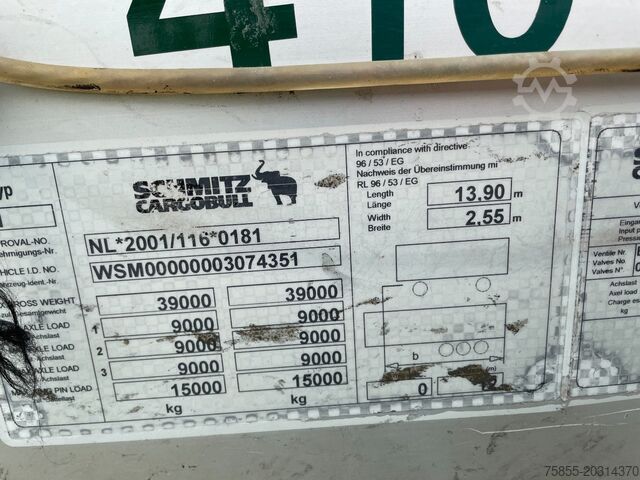 Bâché à rideaux latéraux Schmitz SCS 24/L - 13.62 E B (S01) Kooiaap / SAF Axle /...