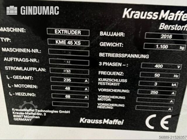 Krauss Maffei KME 45 XS Extruder Krauss Maffei KME 45 XS Extruder