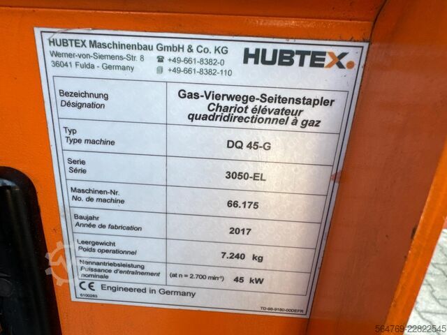 Wózek widłowy czterokierunkowy Combilift Hubtex DQ45 G /LPG/Only 1116 hours !