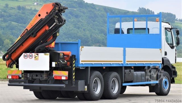 Grúa montada en camión RENAULT KERAX 370 *PK 16502 + FUNK / 6x4 * TOP
