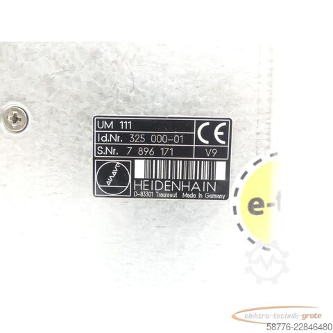 Komponenta Heidenhain UM 111 ID 325 000-01 SN 7896171 generalüberh. mit 3 Mon. Gewährl.