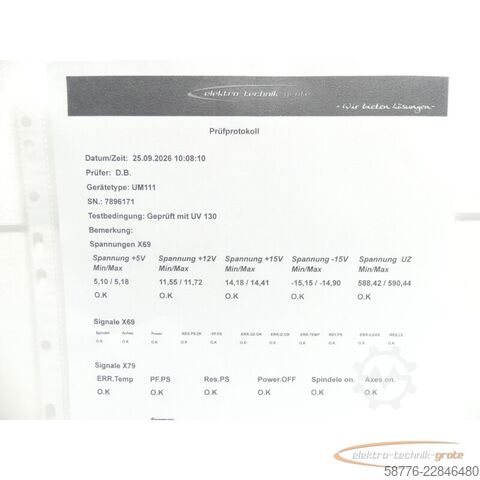 Komponenta Heidenhain UM 111 ID 325 000-01 SN 7896171 generalüberh. mit 3 Mon. Gewährl.