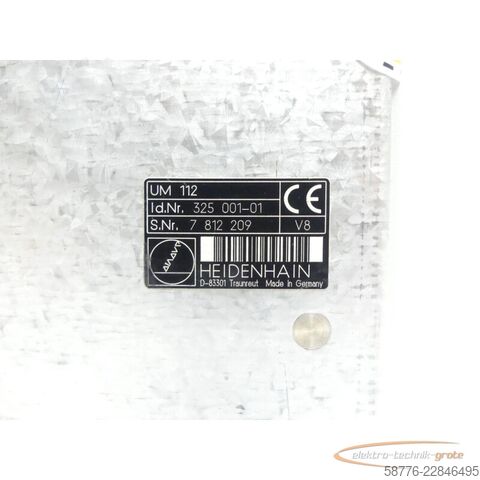 Komponenta Heidenhain UM 112 ID: 325 001-01 SN7812209 - generalüberh. + 3 Mon. Gewährl.