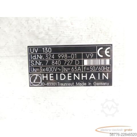 Komponenta Heidenhain UV 130 ID 324 998-01 SN:7840727D generalüberholt mit 3 Mon. Gewährl.