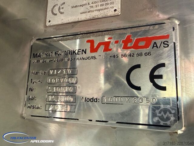 Autocisternă Scania R580 V8 NGS Retarder, 15000 Liter - RVS tank