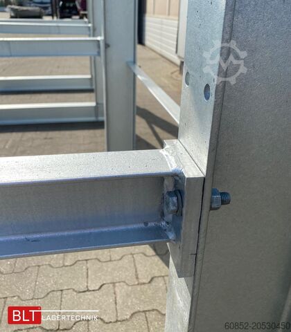 Rak julur ca. 4,02 lfm. Kragarmregal  H: 350cm T: 137 cm , 500kg/Arm , 4 Lagerebenen