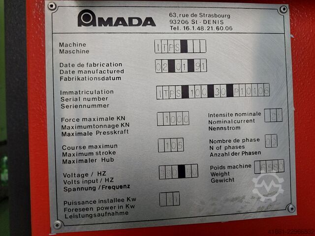 Prensa dobradeira CNC hidráulica AMADA ITPS 100-30