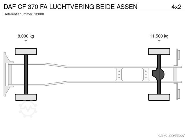 Walizka DAF CF 370 FA LUCHTVERING BEIDE ASSEN