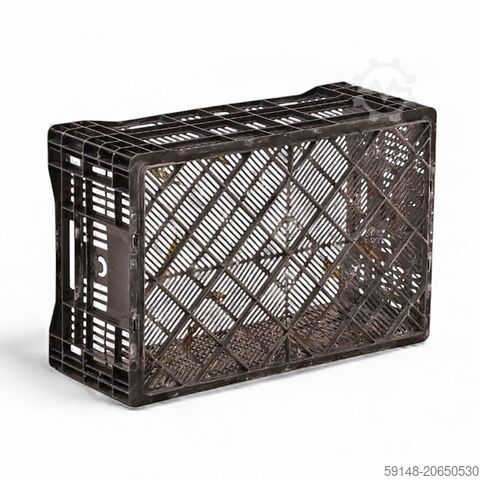 Used Euronorm stacking bins walls + floor perforated, L: 600, W: 400, H: 240 (mm). 45ltr, Kruizinga 99-6287GB-PAL