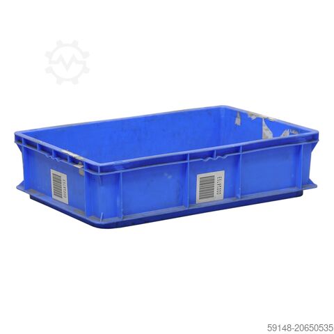 Used Euronorm stacking bins all walls closed, L: 600, W: 400, H: 150 (mm). 26ltr, L: 600, Kruizinga 99-7044GB-PAL