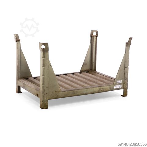 Used Stacking box steel fixed construction with four open walls, L: 1260, W: 860, H: 750 Kruizinga 99-8944GB