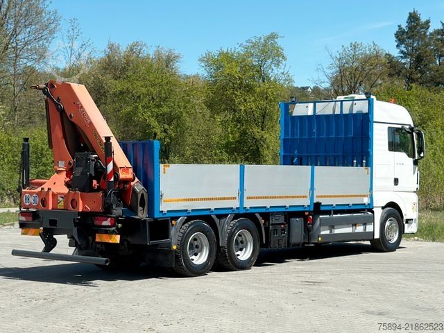 Kraan yang dipasang pada lori MAN TGX 28.480 Pritsche 7,10 m+ PK 27002/FUNK * TOP