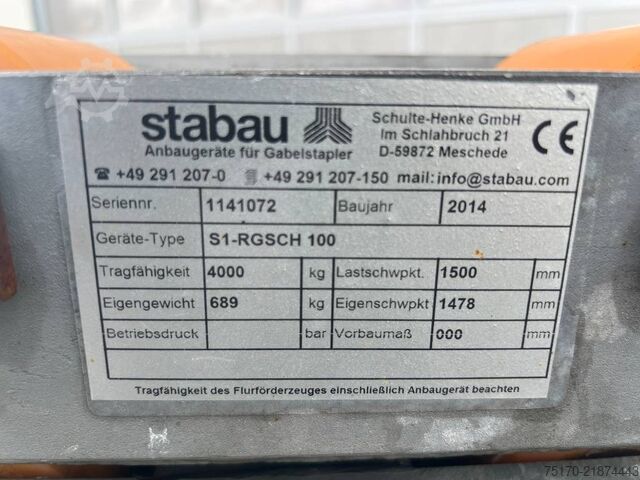 Stabau रोलर ट्रैक्स / रोलर्स के साथ फोर्क शूज़ 4 टन 2014 Stabau Rollenschienen / Gabelschuhe mit Rollen 4 to 2014