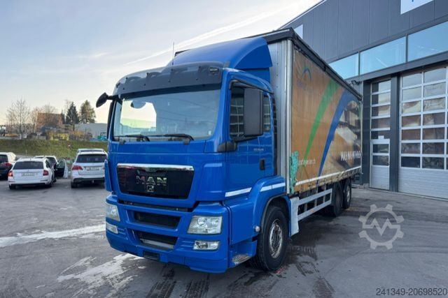 Platformas kravas automašīna ar tentu MAN TGS 26.440 6x2 LBW