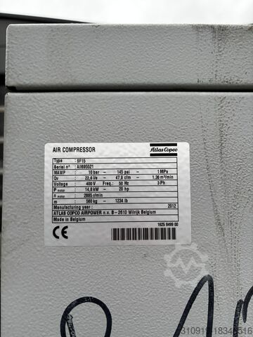 Schroefcompressor Atlas Copco SF 15