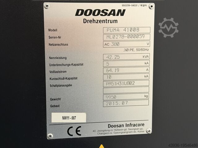 CNC strug sa C-osom DOOSAN PUMA Doosan PUMA 4100B