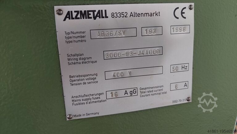 Hochl. Säulenbohrmaschine ALZMETALL AB 36 SV
