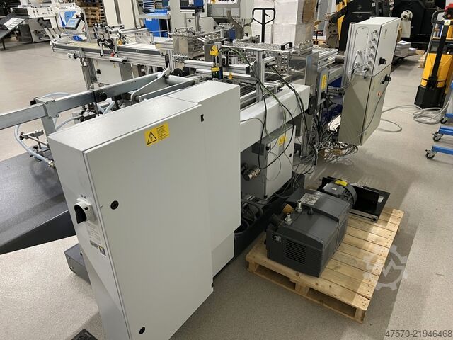 Máquina plegadora y hendedora Heidelberg Stahlfolder + Popp Maschinenbau SRT + MWS