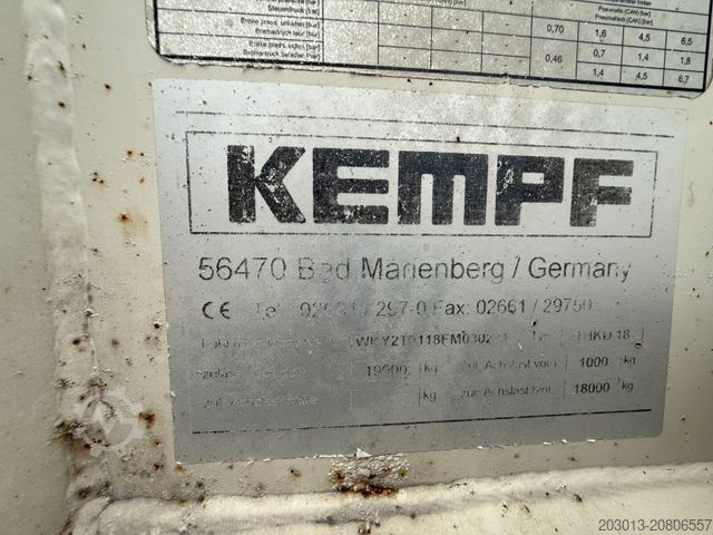 Rimorchio ribaltabile a tre lati KEMPF THKD 18 Tandem Kipper Anhänger 2 Achse