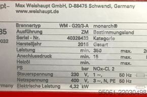 Quemador de gas Weishaupt  WM - G20 /// 2600kw Weshaupt WM -G20 /// 2600kw