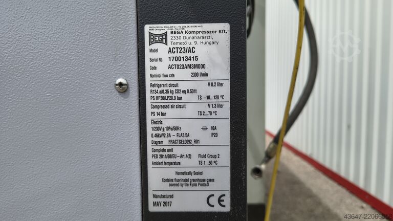 Bega vijčani kompresor 15 kW Bega MSK SD15/10 /U3