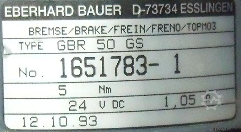 Động cơ giảm tốc 0,11 kW 2,5 vòng/phút BAUER DK 66 SZ3-2211/163L-AS/M