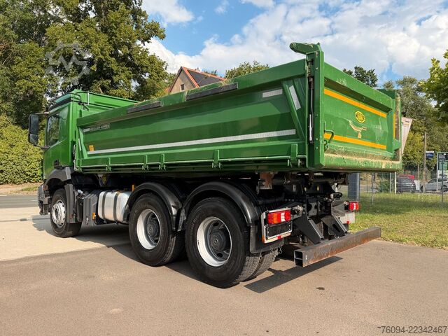 Three-sided tipper truck MERCEDES-BENZ Arocs 2646 6x4 MEILLER Kipper 15TKM AHK