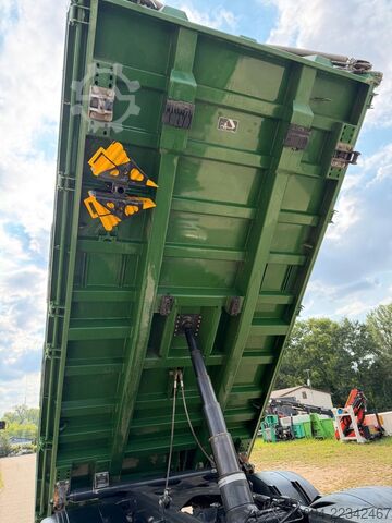 Three-sided tipper truck MERCEDES-BENZ Arocs 2646 6x4 MEILLER Kipper 15TKM AHK
