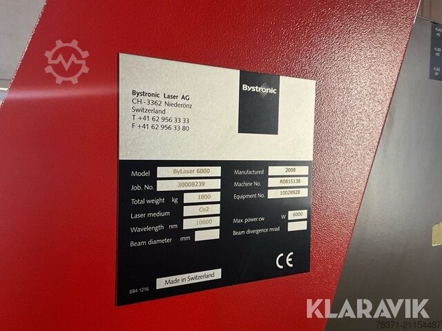 เครื่องตัดเลเซอร์ Bystronic Bystar 3015 Bystar 3015