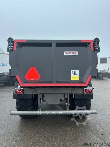 Savirremolkas Farmtech FARMTECH, TANDEM-SCHWERLAST-MULDENKIPPER GRAVIS 2000,  HYDR. HECKKLAPPE, HARDOX