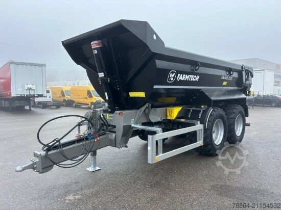 Savirremolkas Farmtech FARMTECH, TANDEM-SCHWERLAST-MULDENKIPPER GRAVIS 2000,  HYDR. HECKKLAPPE, HARDOX