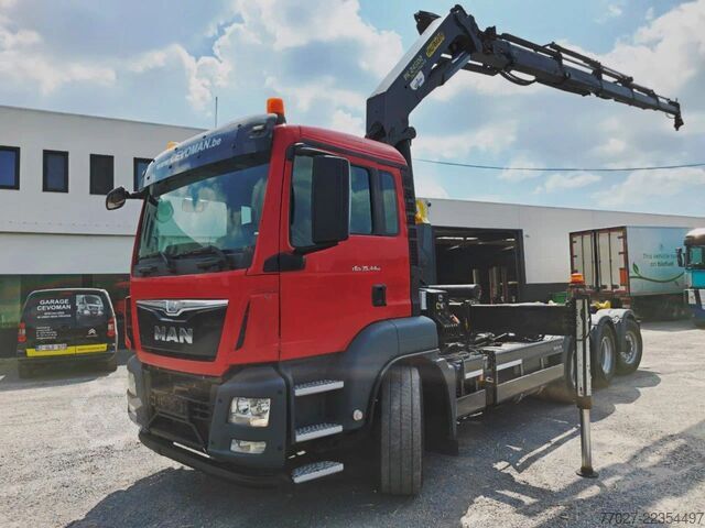  MAN TGS 35.440 8x4 tridem hooklift + Crane Palfinge...